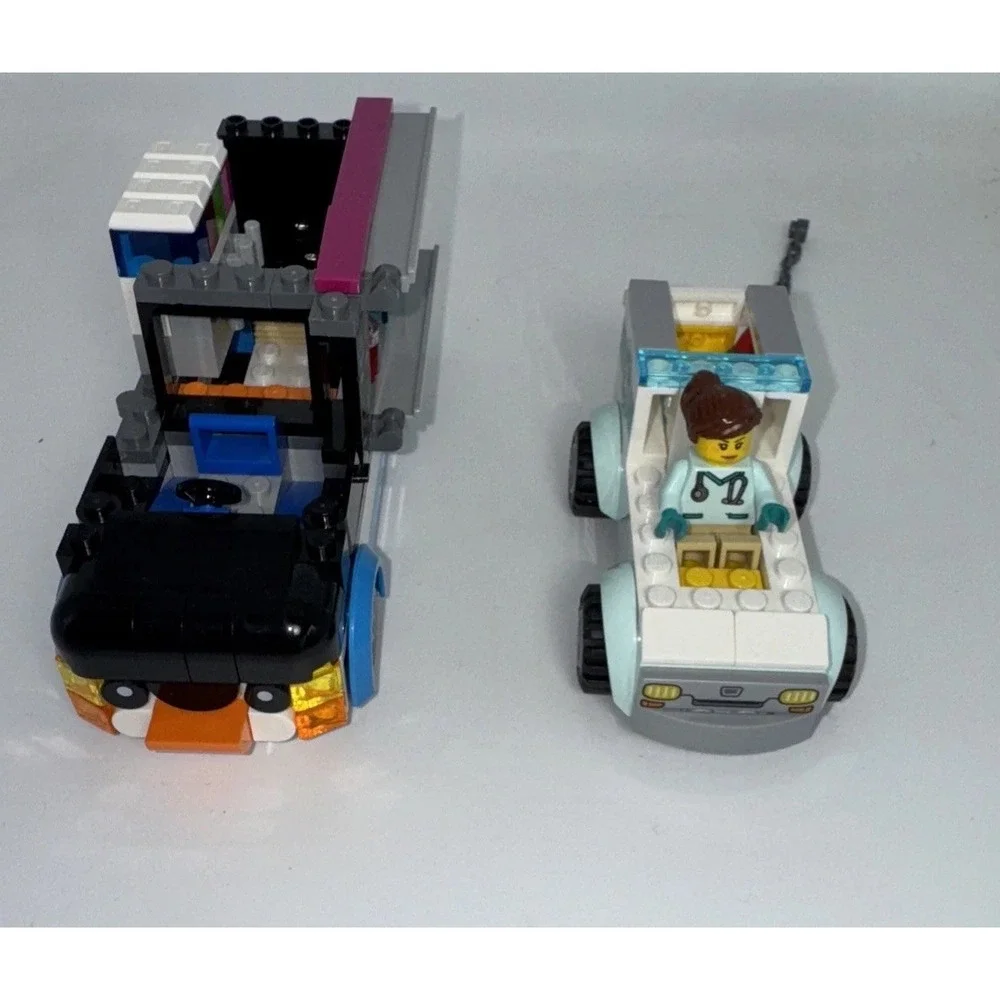 Lego City Penguin Slushy Van Set and a Small Van Incomplete sets